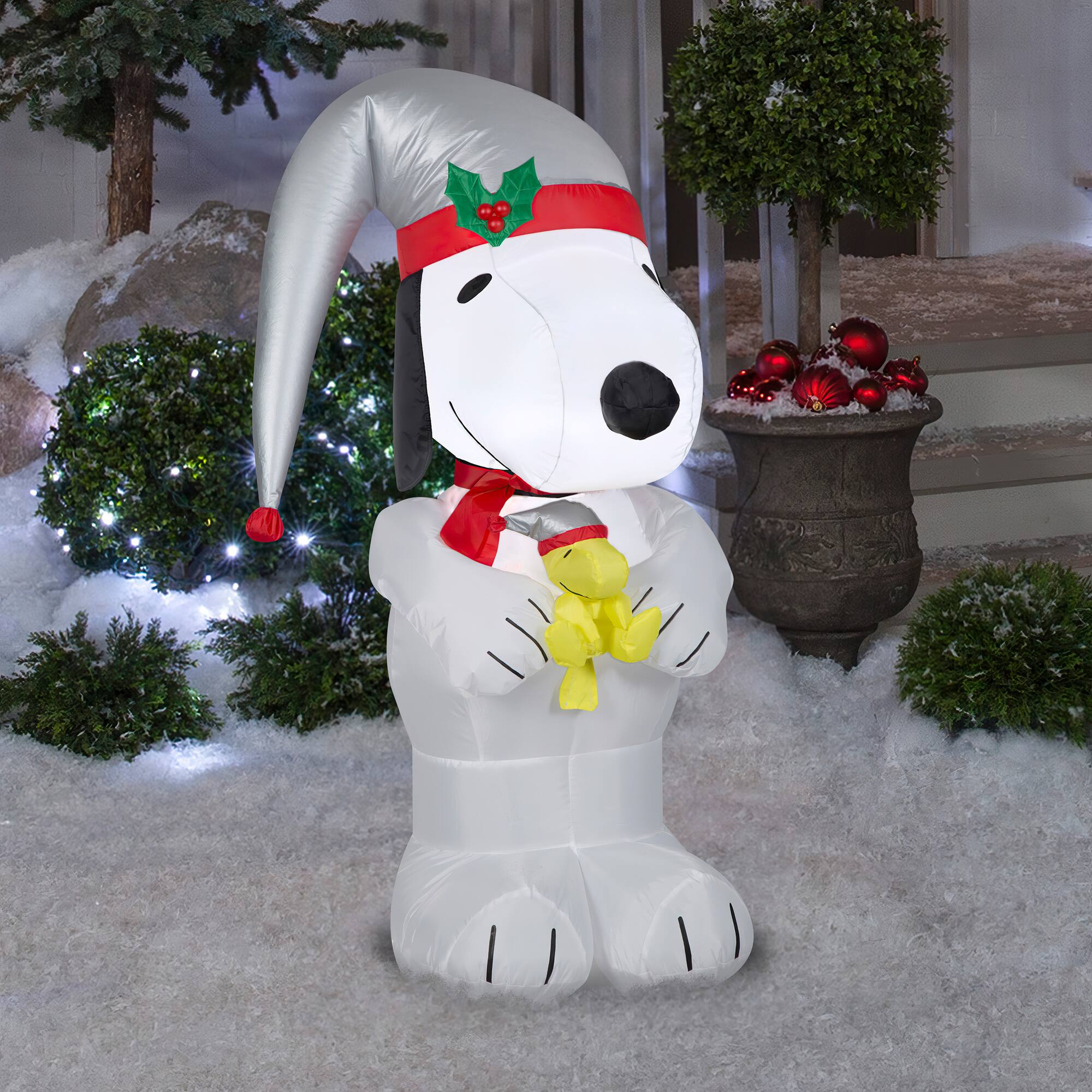 3.5ft. Airblown® Inflatable Christmas Snoopy & Woodstock